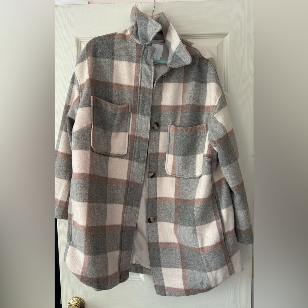 H&M plaid jacket 😍